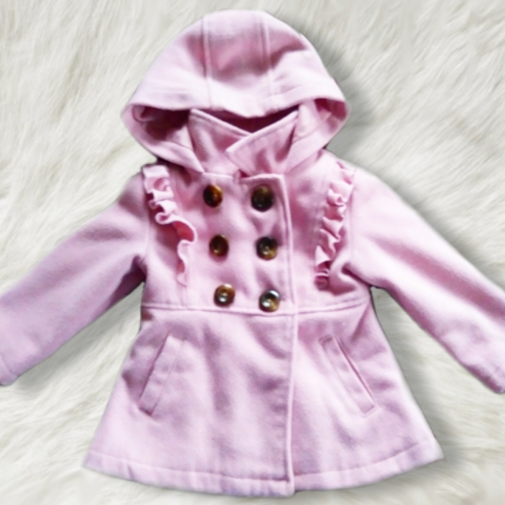 Pink platinum winter Jacket for little girl